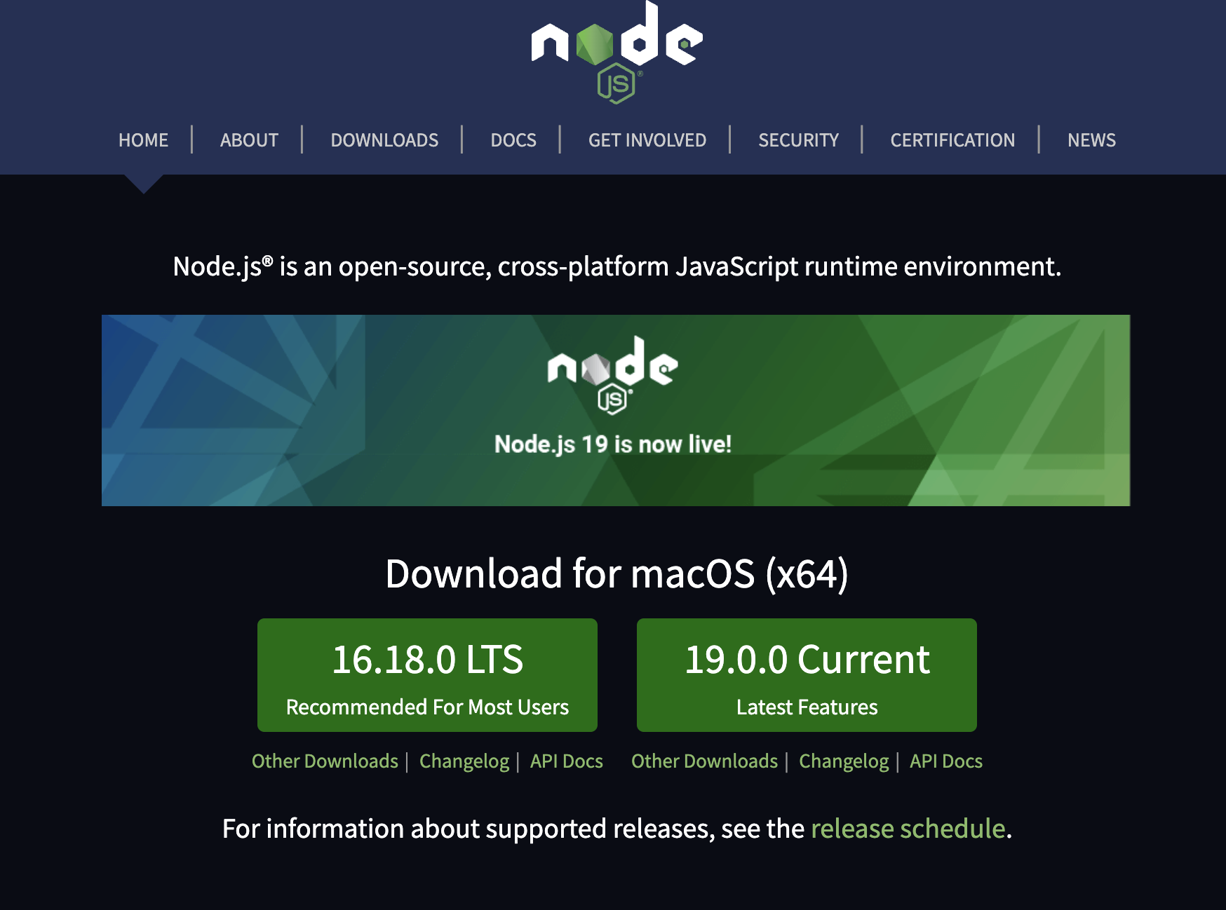 Download node.js